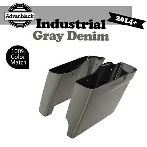2-1 インダストリアルグレーデニム ハーレーツーリング用 拡張バッグ ストレッチサドルバッグ 2-1 INDUSTRIAL GRAY DENIM For Harley Touring Extended Bag Stretched Saddlebag 【並行輸入品】