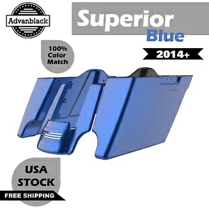 優れたブルー ストレッチ サドルバッグ ピンストライプ リア フェンダー 14+ ハーレー用 Superior Blue Stretched Saddlebags Pinstripes Rear Fender For 14+ Harley 【並行輸入品】｜カスタムパーツ WORLD倉庫