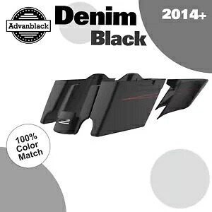 デニムブラックストレッチ拡張サドルバッグボトムスレッドピンストライプ 2014+ ハーレー用 Denim Black Stretched Extended Saddlebag Bottoms Red Pinstripe For 2014+ Harley 【並行輸入品】|カスタムパーツ WORLD倉庫