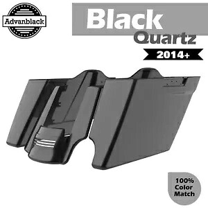 2-1 ブラック クォーツ ストレッチ サドルバッグ ボトム 14+ ハーレー ストリート ロード グライド用 2-1 Black Quartz Stretched Saddlebag Bottoms For 14+ Harley Street Road Glide 【並行輸入品】|カスタムパーツ WORLD倉庫