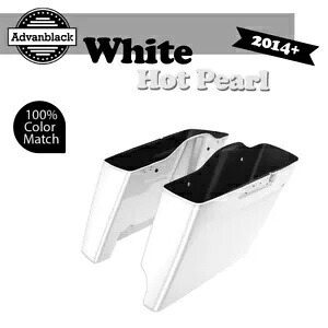 2 in 1 ホワイト ホット パール 14 歳以上用 ハーレー ツーリング 拡張バッグ ストレッチ サドルバッグ 2 into 1 WHITE HOT PEARL For 14+ Harley Touring Extended Bag Stretched Saddlebag 【並行輸入品】