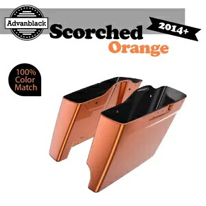 2 in 1 スコーチド オレンジ 14 歳以上用 ハーレー ツーリング 拡張バッグ ストレッチ サドルバッグ 2 into 1 SCORCHED ORANGE For 14+ Harley Touring Extended Bag Stretched Saddlebag 【並行輸入品】