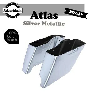 2-1 アトラス シルバーメタリック ハーレーツーリング用 拡張バッグ ストレッチサドルバッグ 2-1 ATLAS SILVER METALLIC For Harley Touring Extended Bag Stretched Saddlebag 【並行輸入品】｜カスタムパーツ WORLD倉庫
