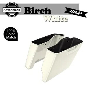 2 in 1 バーチ ホワイト 14 歳以上用 ハーレー ツーリング 拡張バッグ ストレッチ サドルバッグ 2 into 1 BIRCH WHITE For 14+ Harley Touring Extended Bag Stretched Saddlebag 【並行輸入品】|カスタムパーツ WORLD倉庫