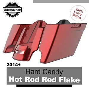 ハード キャンディ ホットロッド レッド フレーク ストレッチ サドルバッグ リア フェンダー 14+ ハーレー用 Hard Candy Hot Rod Red Flake Stretched Saddlebags Rear Fender For 14+ Harley 【並行輸入品】|カスタムパーツ WORLD倉庫
