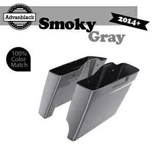 2 in 1 スモーキーグレー 14 歳以上用 ハーレーツーリング拡張バッグ ストレッチサドルバッグ 2 into 1 SMOKY GRAY For 14+ Harley Touring Extended Bag Stretched Saddlebag 【並行輸入品】