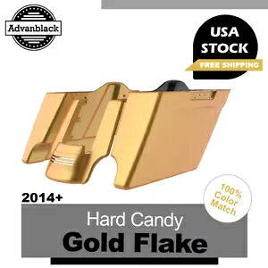 ハード キャンディ ゴールド フレーク ストレッチ拡張サドルバッグ リアフェンダー 14+ ハーレー用 Hard Candy Gold Flake Stretched Extended Saddlebags Rear Fender For 14+ Harley 【並行輸入品】|カスタムパーツ WORLD倉庫