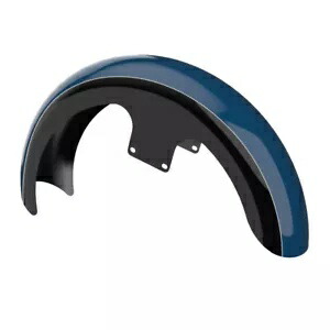ツートーン 21 インチ フロントフェンダー リーフブルー & ビビッドブラック ハーレーツーリング 09+用 Two Tone 21'' Front Fender Reef Blue & Vivid Black For Harley Touring 09+ 【並行輸入品】