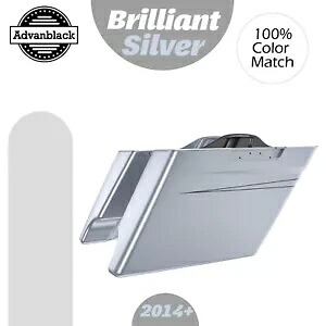 ブリリアントシルバー拡張サドルバッグボトムピンストライプハーレーツーリング 2014+ に適合 Brilliant Silver Extended Saddlebag Bottoms Pinstripe Fits Harley Touring 2014+ 【並行輸入品】