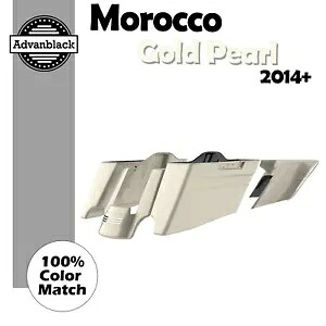 モロッコ ゴールド パール CVO テーパード拡張サドルバッグ ピンストライプ ハーレー 2014+用 Morocco Gold Pearl CVO Tapered Extended Saddlebags Pinstripes for Harley 2014+ 【並行輸入品】