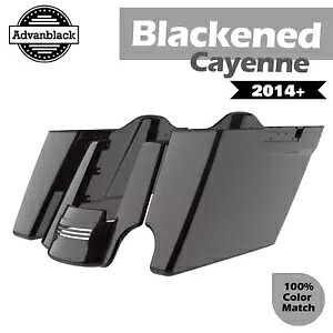 2-1 ブラック カイエン ストレッチ サドルバッグ 2014-2020 ハーレー ロード ストリート エレクトラ用 2-1 Blackened Cayenne Stretch Saddlebag For 2014-2020 Harley Road Street Electra 【並行輸入品】｜カスタムパーツ WORLD倉庫