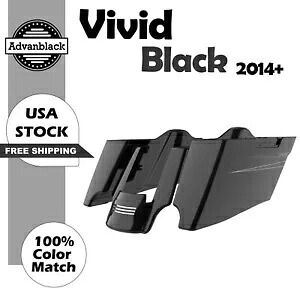 ビビッドブラック CVO テーパードストレッチサドルバッグ ピンストライプ ハーレーツーリング 14+用 Vivid Black CVO Tapered Stretched Saddlebags Pinstripes for Harley Touring 14+ 【並行輸入品】