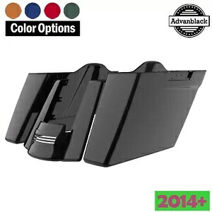 Advanblack カットアウトなし 拡張ストレッチサドルバッグ リアフェンダー 14+ ハーレー用 Advanblack No Cutout Extended Stretched Saddlebags Rear Fender For 14+ Harley 【並行輸入品】