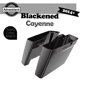 ハーレー ツーリング アドバンブラックに適合 カットアウトなし ストレッチ サドルバッグ BLACKENED CAYENNE Fits Harley Touring Advanblack No Cutout Stretched Saddlebag BLACKENED CAYENNE 【並行輸入品】｜カスタムパーツ WORLD倉庫
