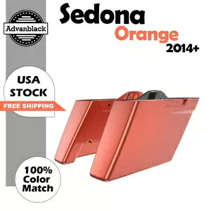 セドナ オレンジ カットアウトなし ストレッチ サドルバッグ ハーレー ツーリング 14+ 用拡張バッグ Sedona Orange No Cutout Stretched Saddlebag Extended Bag For Harley Touring 14+ 【並行輸入品】｜カスタムパーツ WORLD倉庫