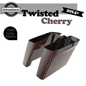 2014+ ハーレー ツーリング アドバンブラックに適合 カットアウトなし ストレッチ サドルバッグ TWISTED CHERRY Fit 2014+ Harley Touring Advanblack No Cutout Stretched Saddlebag TWISTED CHERRY 【並行輸入品】
