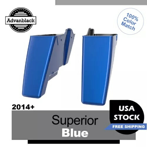 スーペリア ブルー デュアル ノーカット ストレッチ サドルバッグ ボトム 14+ ハーレー エレクトラ ロード用 Superior Blue Dual Uncut Stretched Saddlebag Bottom For 14+ Harley Electra Road 【並行輸入品】
