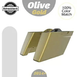 オリーブゴールド デュアル アンカット ストレッチ サドルバッグ ボトム 14-2020 ハーレー エレクトラ ロード用 Olive Gold Dual Uncut Stretched Saddlebag Bottom For 14-2020 Harley Electra Road 【並行輸入品】｜カスタムパーツ WORLD倉庫
