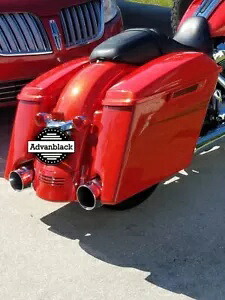 ラグナ オレンジ 拡張バッグ ストレッチ サドルバッグ ピンストライプ 2014+ ハーレー用 Laguna Orange Extended Bags Stretched Saddlebag Pinstripe For 2014+ Harley 【並行輸入品】|カスタムパーツ WORLD倉庫