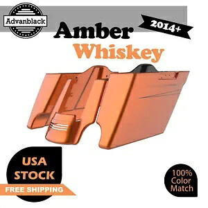 アンバー ウイスキー ストレッチ サドルバッグ ピンストライプ リアフェンダー 14+ ハーレー用 Amber Whiskey Stretched Saddlebags Pinstripes Rear Fender For 14+ Harley 【並行輸入品】|カスタムパーツ WORLD倉庫
