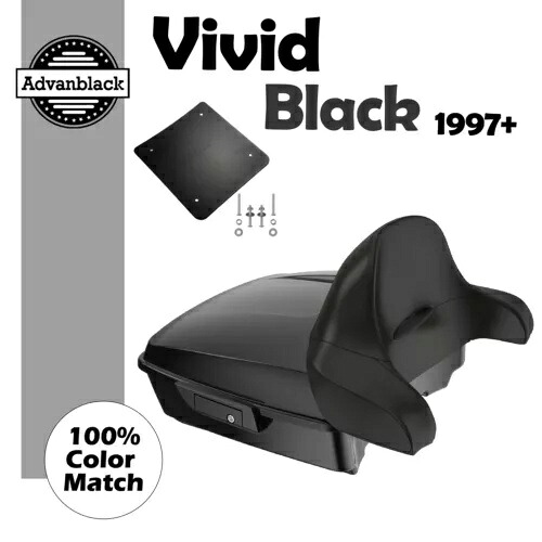 ハーレー/ソフテイル 97+ VIVID BLACK ラッシュモア チョップド ツアー パック ラップ アラウンド用 For Harley/Softail 97+ VIVID BLACK Rushmore Chopped Tour Pak Pack Wrap Around 【並行輸入品】｜カスタムパーツ WORLD倉庫