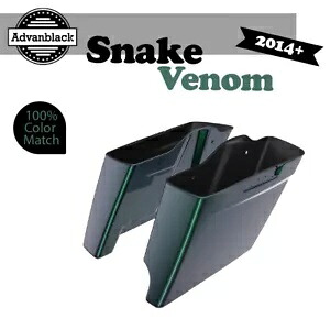 2 in 1 SNAKE VENOM 14+ ハーレーツーリング用拡張バッグ ストレッチサドルバッグ 2 into 1 SNAKE VENOM For 14+ Harley Touring Extended Bag Stretched Saddlebag 【並行輸入品】