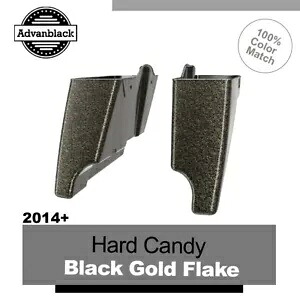 ハード キャンディ ブラック ゴールド フレーク ストレッチ サドルバッグ ボトム 14+ ハーレー ツーリング用 Hard Candy Black Gold Flake Stretched Saddlebag Bottoms For 14+ Harley Touring 【並行輸入品】