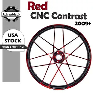 ブレザー 21 インチ レッド CNC コントラスト フロント ホイール 2009 年以降のハレー ツーリングに適合 Blazer 21 inch Red CNC Contrast Front Wheels Fits 2009+ Halrey Touring 【並行輸入品】|カスタムパーツ WORLD倉庫