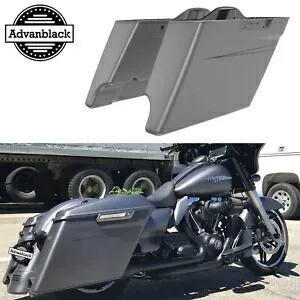 Advanblack チャコールデニム ストレッチサドルバッグボトムス ピンストライプ 14+ ハーレー用 Advanblack Charcoal Denim Stretched Saddlebags Bottoms Pinstripe For 14+ Harley 【並行輸入品】 123,200円