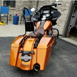 シングルカットアウト 14+ アンバーウィスキー ストレッチ 4.5 インチ サドルバッグボトムス ハーレーに適合 Single Cut Out 14+ Amber Whiskey Stretched 4.5" Saddlebags Bottoms Fits Harley 【並行輸入品】|カスタムパーツ WORLD倉庫