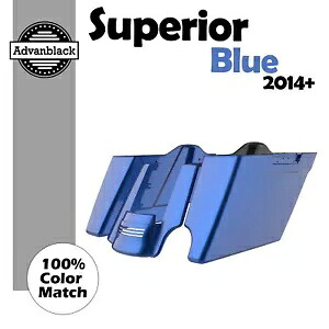 2in1 スーペリア ブルー 拡張ストレッチ サドルバッグ ボトム 14+ ハーレー ツーリング用 2in1 Superior Blue Extended Stretched Saddlebag Bottom For 14+ Harley Touring 【並行輸入品】