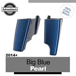 ビッグブルーパールシングルカットアウトストレッチ拡張サドルバッグハーレーツーリング14+用 Big Blue Pearl Single Cut Out Stretched Extend Saddlebags For Harley Touring 14+ 【並行輸入品】 123,200円