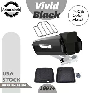 Advan ビビッド ブラック チョップド ツアー パック クローム ラッチ 97+ ハーレー用 Advan Vivid Black Chopped Tour Pak Chrome Latch For 97+ Harley 【並行輸入品】