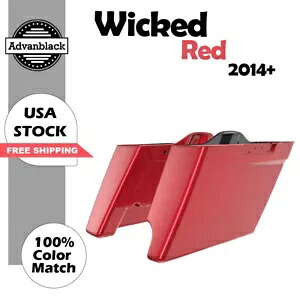 ウィキッドレッド 2 in 1 拡張バッグ ストレッチサドルバッグ ハーレーツーリング 14+用 Wicked Red 2 into 1 Extended Bags Stretched Saddlebags For Harley Touring 14+ 【並行輸入品】|カスタムパーツ WORLD倉庫