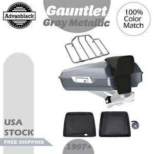 Advanblack ガントレット グレー メタリック レイザー ツアー パック パック 1997+ ハーレー ツーリング用 Advanblack Gauntlet Gray Metallic Razor Tour Pack Pak For 1997+ Harley Touring 【並行輸入品】
