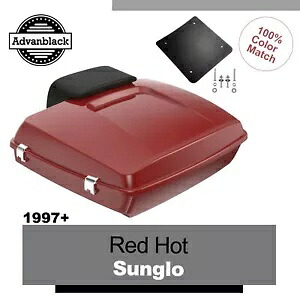 97+ ハーレー/ソフテイル用 RED HOT SUNGLO Advanblak Rushmore Razor Tour Pak パックパッド For 97+ Harley/Softail RED HOT SUNGLO Advanblak Rushmore Razor Tour Pak Pack Pad 【並行輸入品】