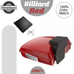 Advanblak ビリヤード レッド ラシュモア レイザー ツアー パック パック パッド 97+ ハーレー/ソフテイル用 Advanblak Billiard Red Rushmore Razor Tour Pack Pak Pad For 97+ Harley/Softail 【並行輸入品】