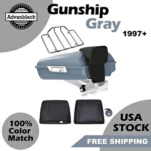 Advanblack ガンシップ グレー レイザー ツアー パック トランク 荷物 バックレスト 97+ ハーレー用 Advanblack Gunship Gray Razor Tour Pack Trunk Luggage Backrest For 97+ Harley 【並行輸入品】