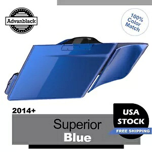 スーペリアブルー カットアウトなし ストレッチ拡張サドルバッグサイドカバー ハーレー 14+ に適合 Superior Blue No Cutout Stretched Extended Saddlebags Side Cover Fits Harley 14+ 【並行輸入品】｜カスタムパーツ WORLD倉庫