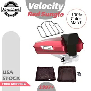 Velocity レッド Sunglo Razor ツアー パック トランク 荷物 バックレスト 1997+ ハーレー用 Velocity Red Sunglo Razor Tour Pack Trunk Luggage Backrest For 1997+ Harley 【並行輸入品】