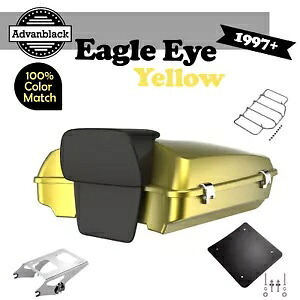 Eagle Eye イエロー レイザー ツアー パック トランク ラゲッジ ハーレー ツーリング 97+用 Eagle Eye Yellow Razor Tour Pack Trunk Luggage For Harley Touring 97+ 【並行輸入品】