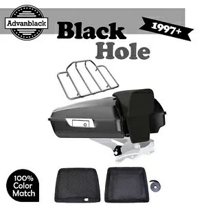 Advan ブラック ホール レイザー ツアー パック トランク ラゲッジ ハーレー ツーリング 97+用 Advan Black Hole Razor Tour Pack Trunk Luggage For Harley Touring 97+ 【並行輸入品】