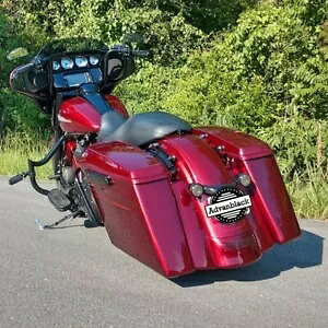 デュアル アンカット ベロシティ レッド Sunglo 拡張サドルバッグボトムス 14 歳以上ハーレーツーリング用 Dual Uncut Velocity Red Sunglo Extended Saddlebag Bottoms For 14+ Harley Touring 【並行輸入品】