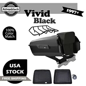 Advan ビビッド ブラック チョップド ツアー パック 1997 年以降のハーレー ツーリング FLHR FLHXS FLTRX 用 Advan Vivid Black Chopped Tour Pak For 1997+ Harley Touring FLHR FLHXS FLTRX 【並行輸入品】