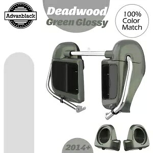 デッドウッド グリーン 光沢のある下部ベント フェアリング 6.5 インチ スピーカー ポッド ハーレー 2014+ に適合 Deadwood Green Glossy Lower Vented Fairing 6.5'' Speaker Pod Fits Harley 2014+ 【並行輸入品】｜カスタムパーツ WORLD倉庫