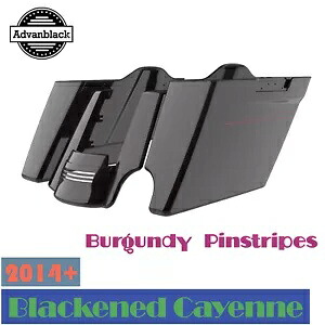 2-1 黒くなったカイエン拡張サドルバッグ底部 14+ ハーレー ストリート ロード エレクトラ用 2-1 Blackened Cayenne Extend Saddlebag Bottom For 14+ Harley Street Road Electra 【並行輸入品】