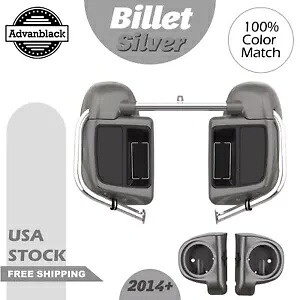 Advanblack ビレット シルバー 下部ベント フェアリング 6.5 インチ スピーカー ポッド ハーレー 14+ に適合 Advanblack Billet Silver Lower Vented Fairing 6.5'' Speaker Pod Fits Harley 14+ 【並行輸入品】｜カスタムパーツ WORLD倉庫 91,960円