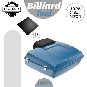 Advanblack ビリヤード ティール ラシュモア チョップド ツアー パック パック ハーレー/ソフテイル 97+ に適合 Advanblack Billiard Teal Rushmore Chopped Tour Pack Pak Fits Harley/Softail 97+ 【並行輸入品】