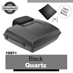 97+ ハーレー/ソフテイル用 ブラック クォーツ Advanblak Rushmore Razor ツアー パック パック パッド For 97+ Harley/Softail BLACK QUARTZ Advanblak Rushmore Razor Tour Pak Pack Pad 【並行輸入品】