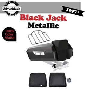 アドバン ブラック ジャック メタリック チョップド ツアー パック パック ラゲッジ ハーレー ツーリング 97+用 Advan Black Jack Metallic Chopped Tour Pak Pack Luggage For Harley Touring 97+ 【並行輸入品】